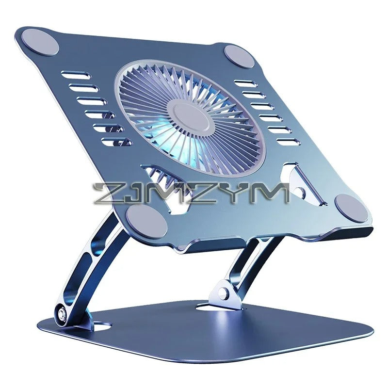 Aluminum Laptop Stand with Cooling Fan Ergonomic Notebook Foldable Cooler Laptop Adjustable Aluminum Laptop Stand