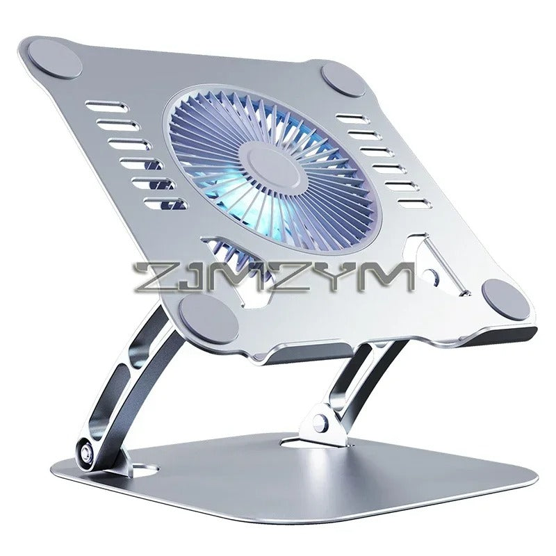Aluminum Laptop Stand with Cooling Fan Ergonomic Notebook Foldable Cooler Laptop Adjustable Aluminum Laptop Stand